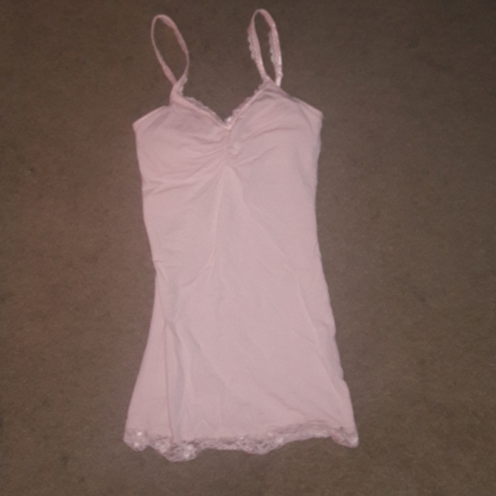 Pink lace tank
